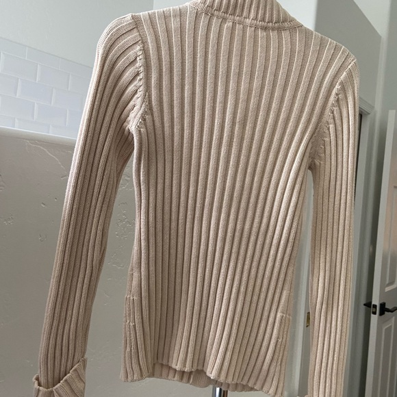 Cream chunky cardigan sweater - size small - Picture 7 of 8